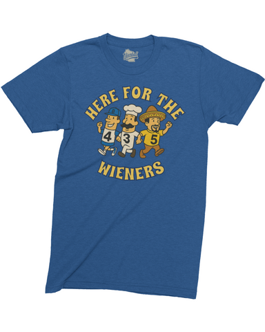 Here for the Wieners Men's (Unisex) Blended T-shirt